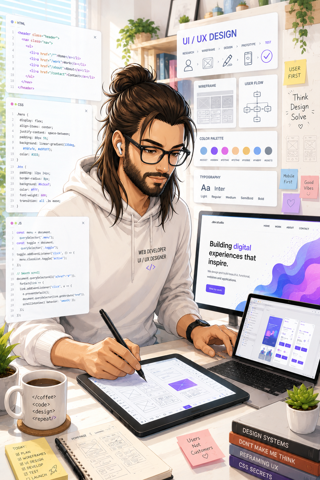 picture of luke rebeiro anime style